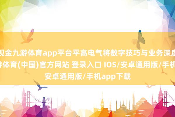 现金九游体育app平台平高电气将数字技巧与业务深度交融-九游体育(中国)官方网站 登录入口 IOS/安卓通用版/手机app下载