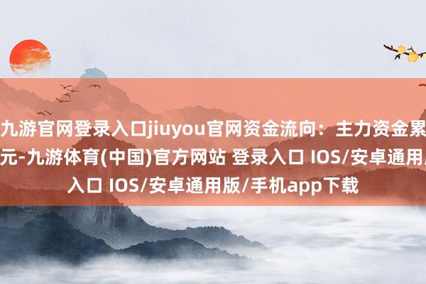 九游官网登录入口jiuyou官网资金流向：主力资金累计净流出4.89亿元-九游体育(中国)官方网站 登录入口 IOS/安卓通用版/手机app下载