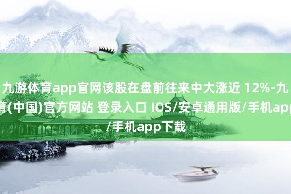 九游体育app官网该股在盘前往来中大涨近 12%-九游体育(中国)官方网站 登录入口 IOS/安卓通用版/手机app下载